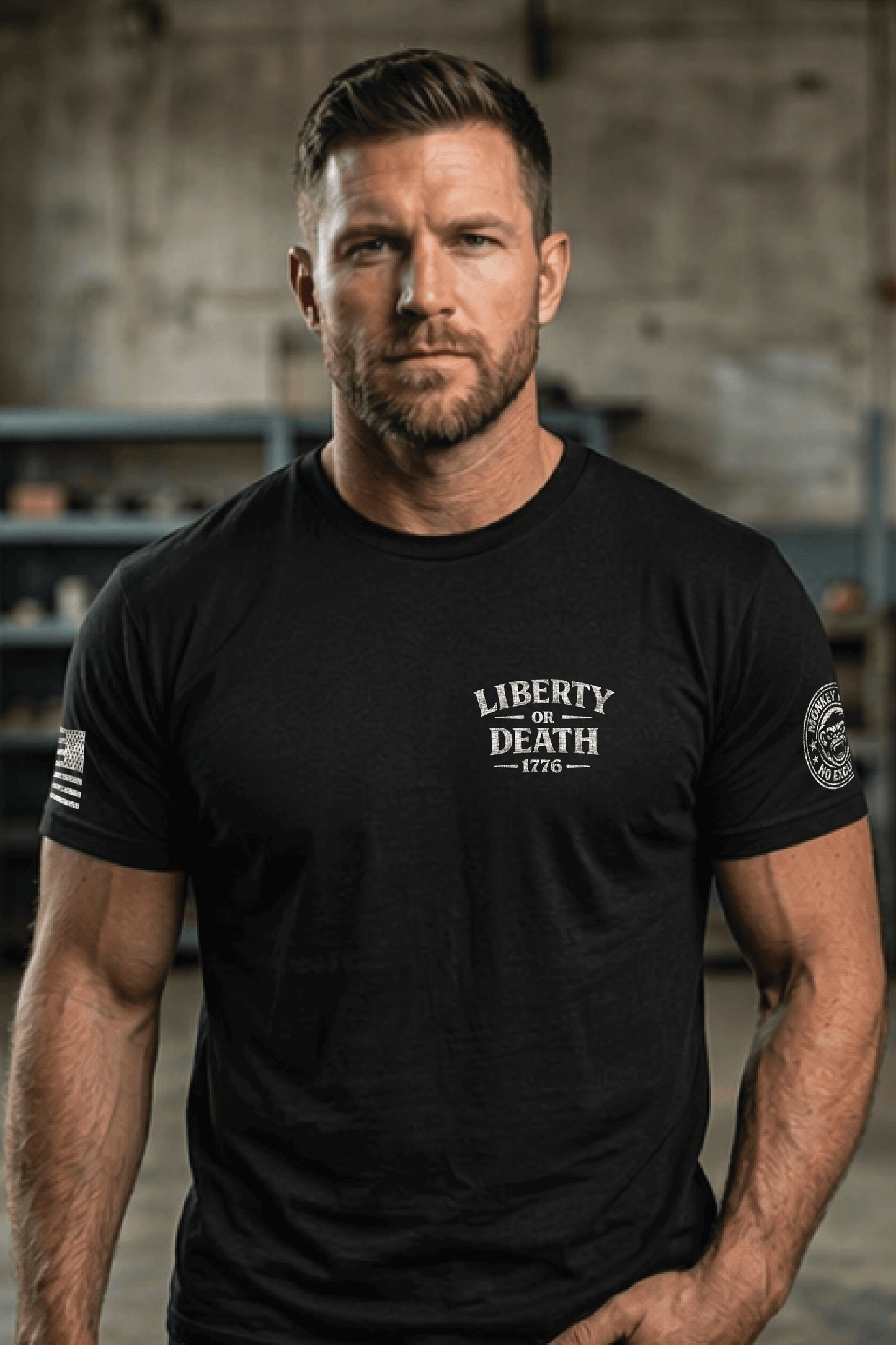 LIBERTY OR DEATH AMERICAN FLAG
